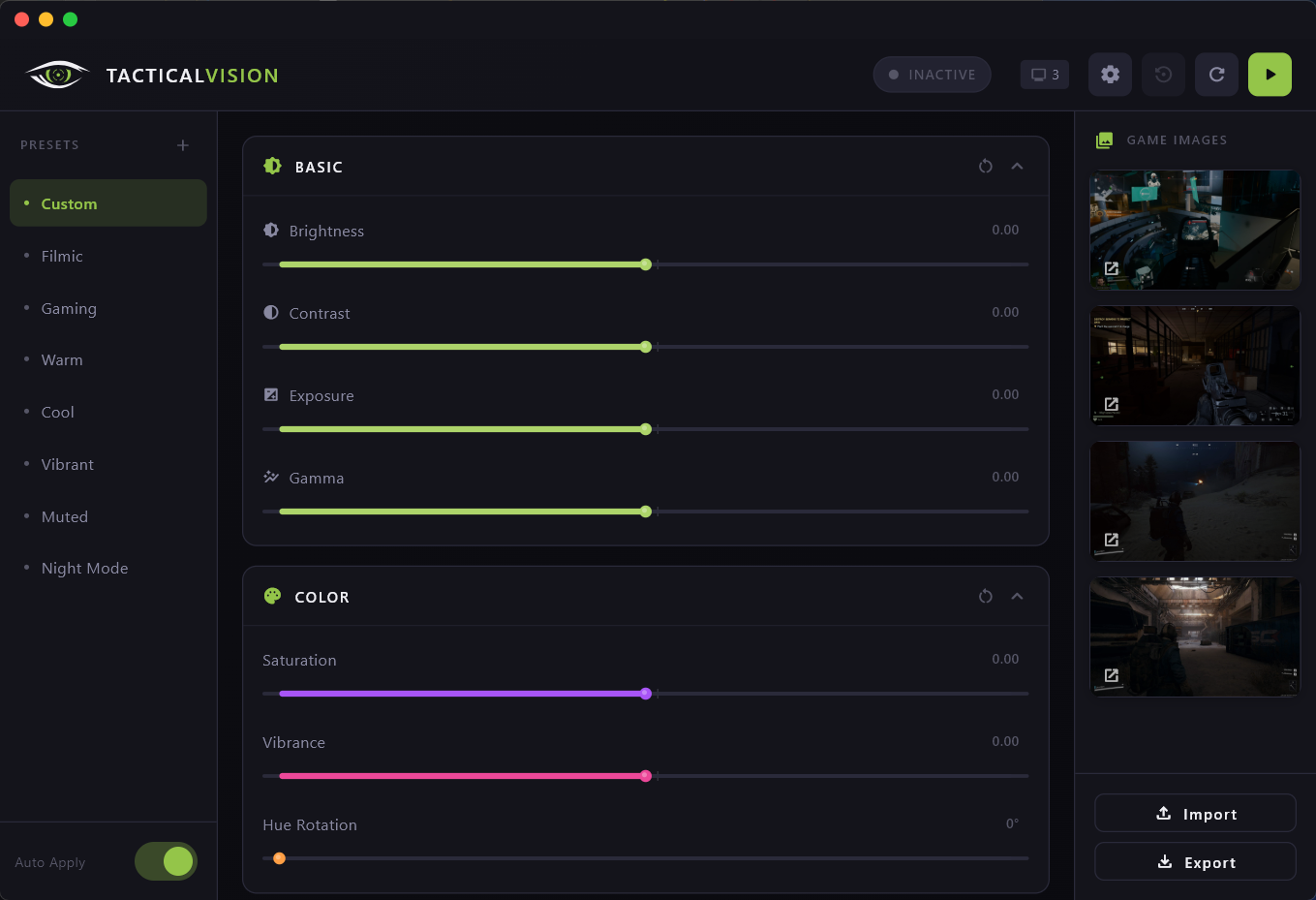 TacticalVision App Interface
